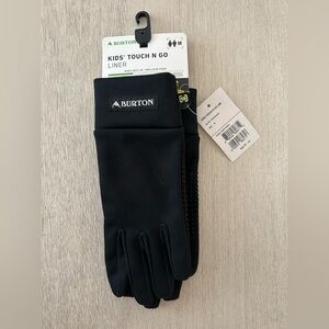 🖤 NWT Burton Kids Touch and Go Liner Gloves in Black